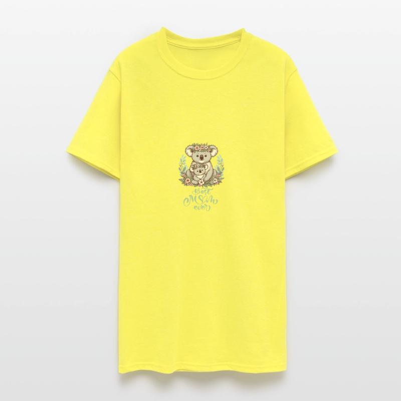 Best Mom Ever Koala Embrace Floral Wreath