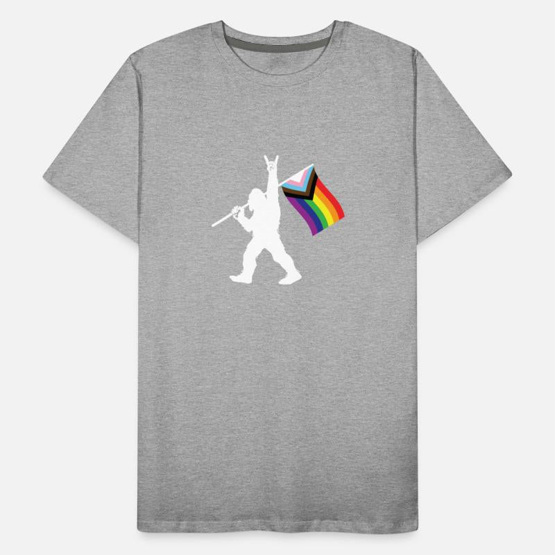 Bigfoot Rock On LGBTQ Progressive New Pride Flag