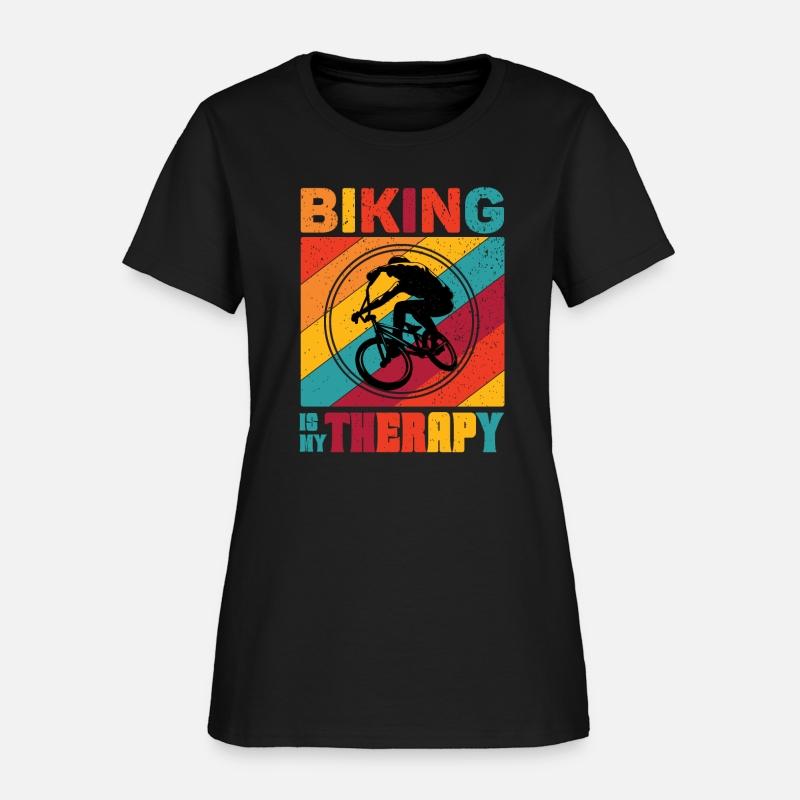 Biking Is My Therapy Tee For Cyclists Cycling