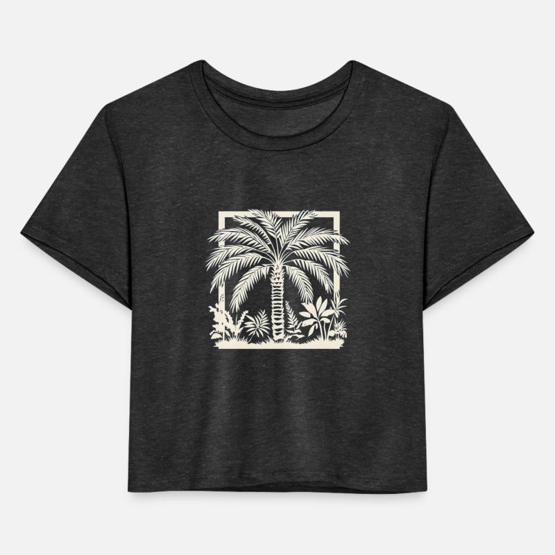 Botanical Illustration Of A Central Palm tree