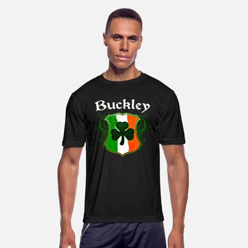 Buckley Irish Surname Ireland Flag Shield Shamrock