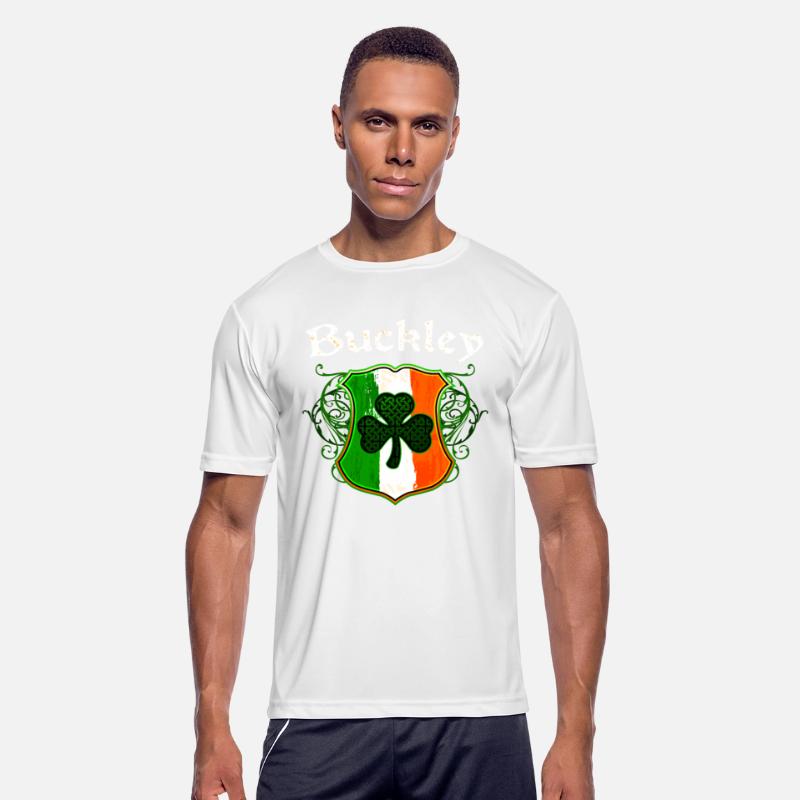 Buckley Irish Surname Ireland Flag Shield Shamrock