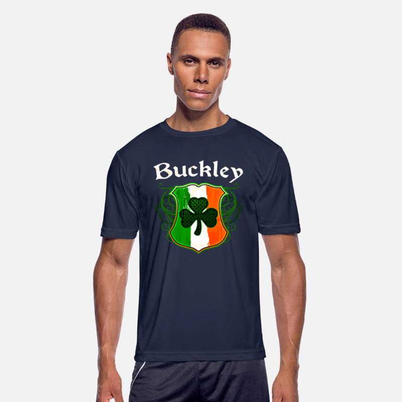 Buckley Irish Surname Ireland Flag Shield Shamrock