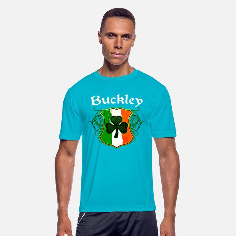 Buckley Irish Surname Ireland Flag Shield Shamrock