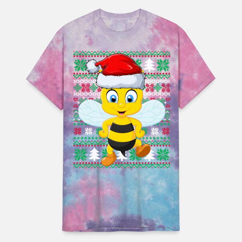 Bumble Bee Santa Hat Sweater Style Ugly Christmas