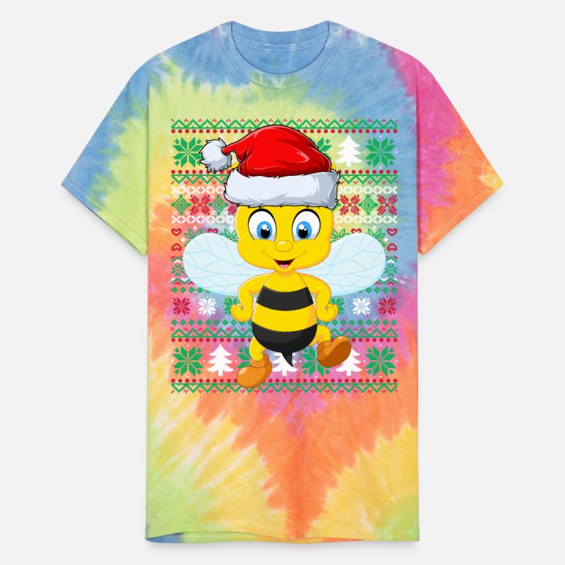 Bumble Bee Santa Hat Sweater Style Ugly Christmas
