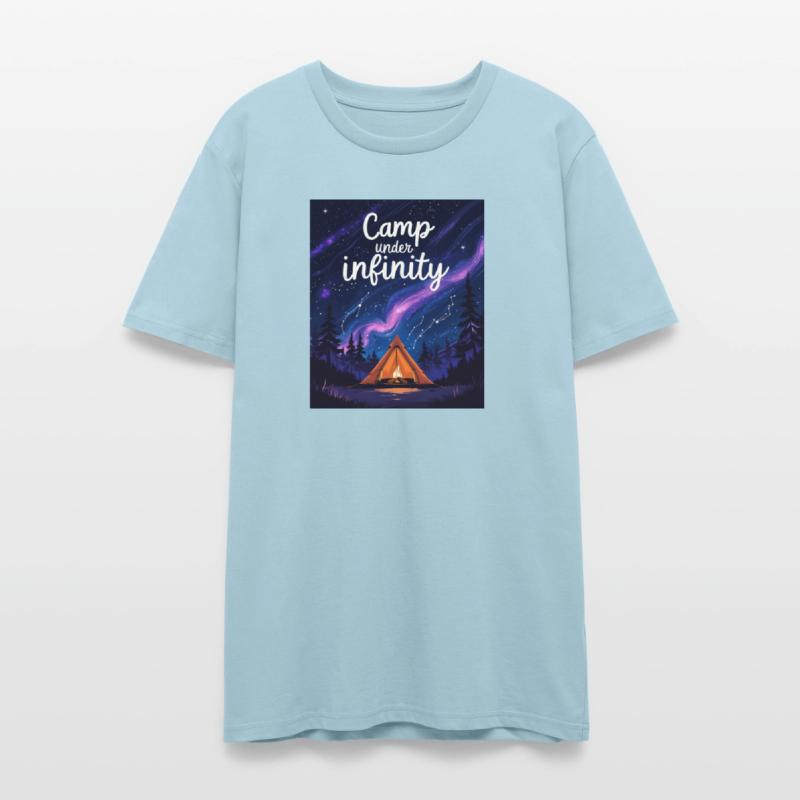Camp Under Infinity T-Shirt – Cosmic Camping Scene