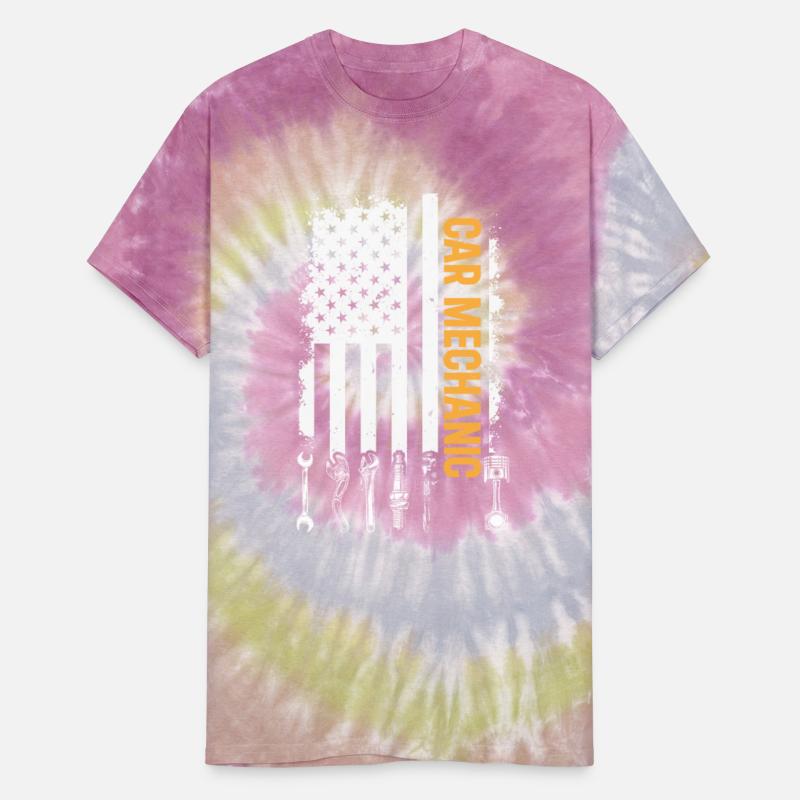 Car Mechanic US Flag Auto Mechanic