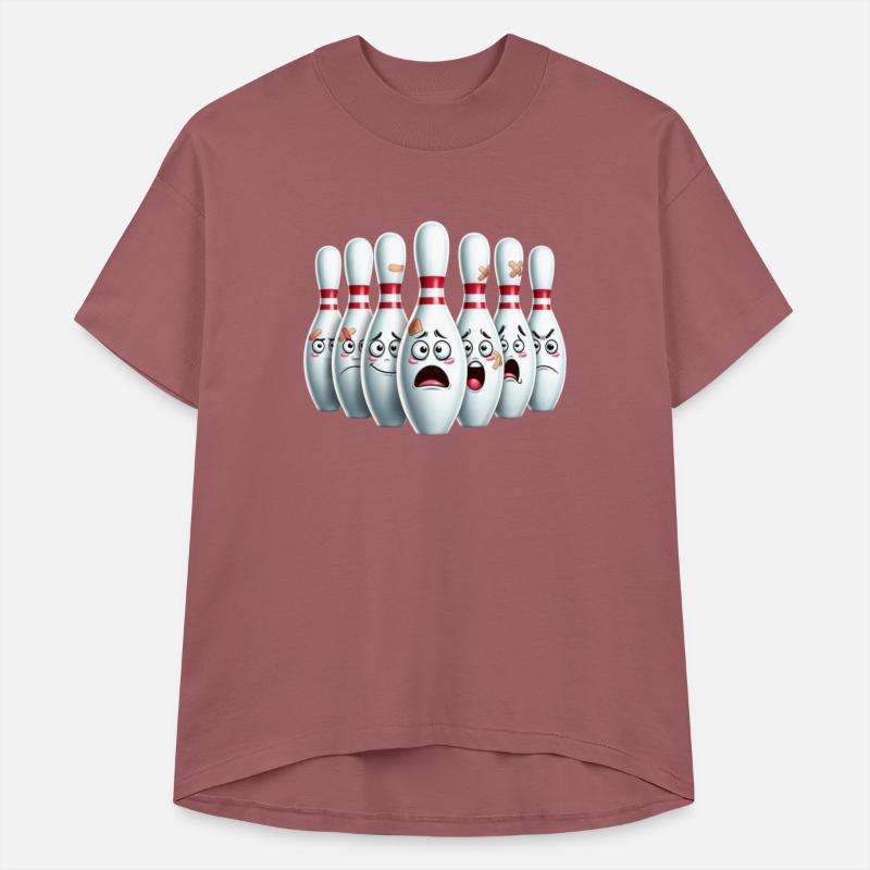 Cartoon Scared Bowling Pins Funny Sport Meme