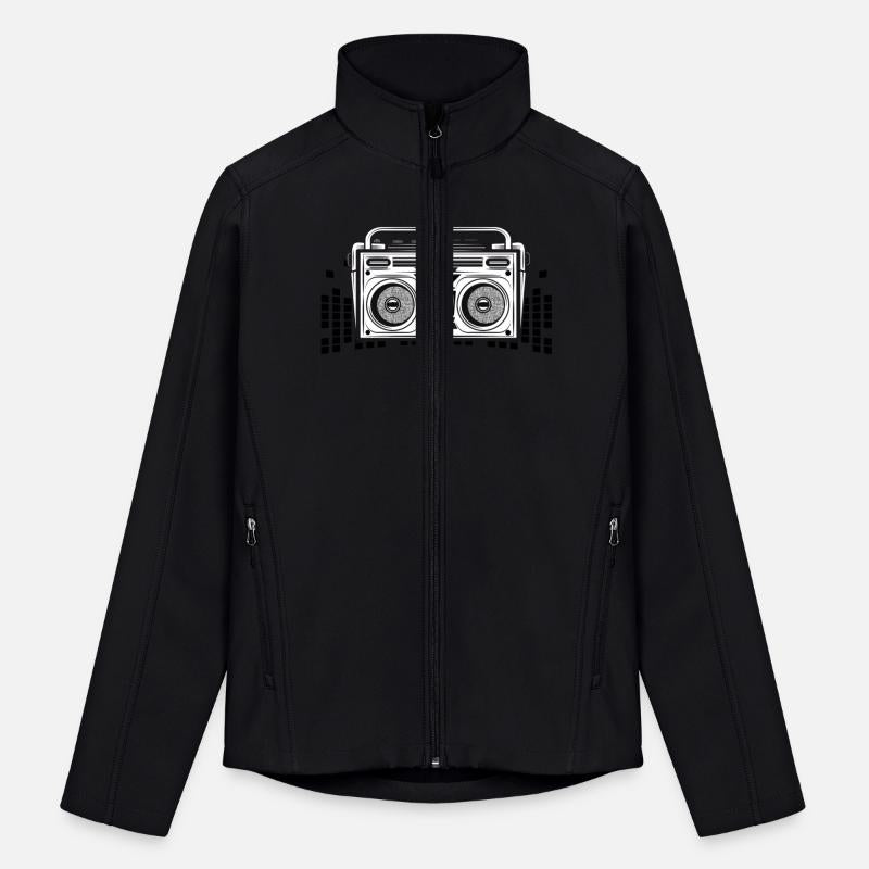 Cassette recorder in an 80s stencil look