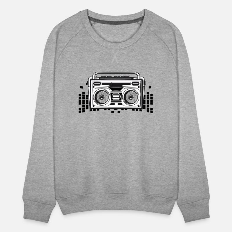 Cassette recorder in an 80s stencil look