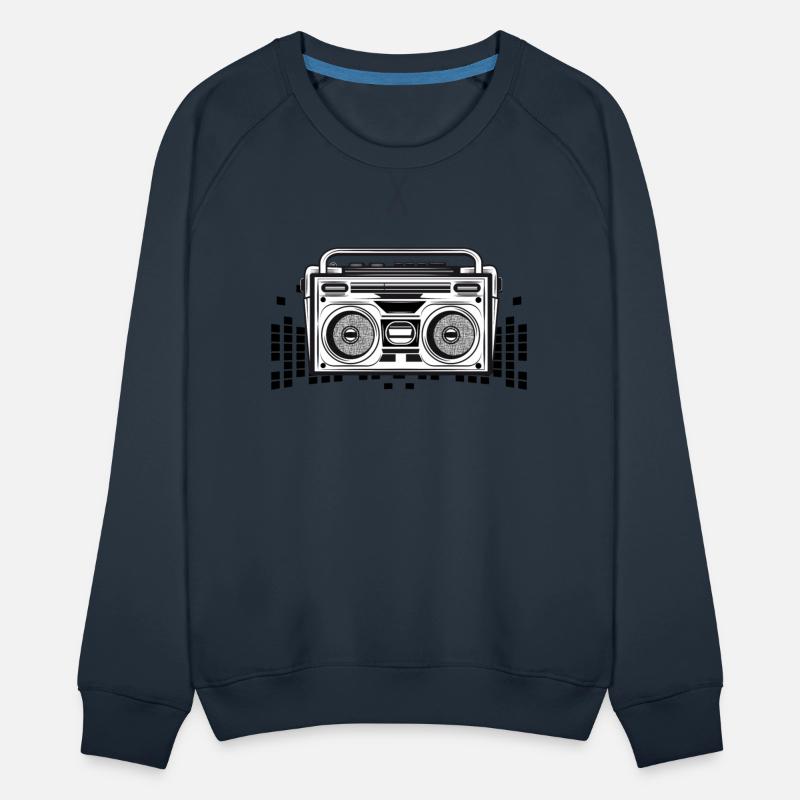 Cassette recorder in an 80s stencil look