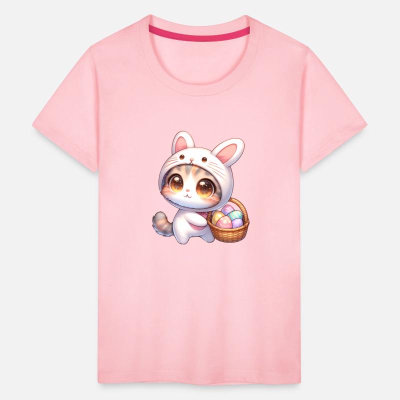 Cat In a Bunny Outfit With Easter Basket