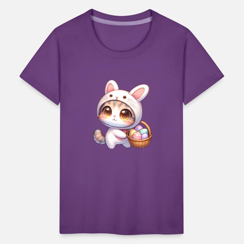 Cat In a Bunny Outfit With Easter Basket