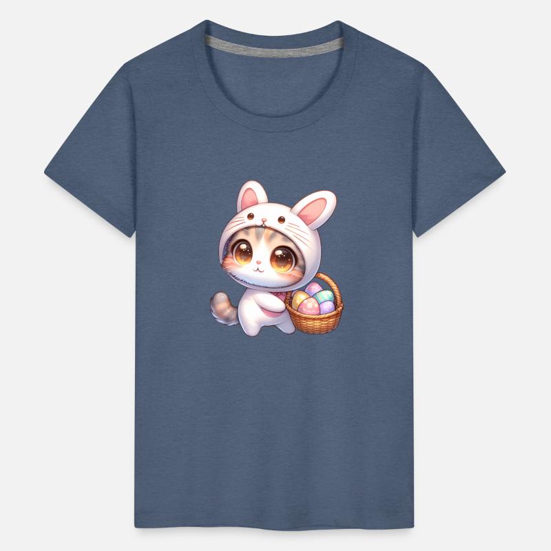 Cat In a Bunny Outfit With Easter Basket