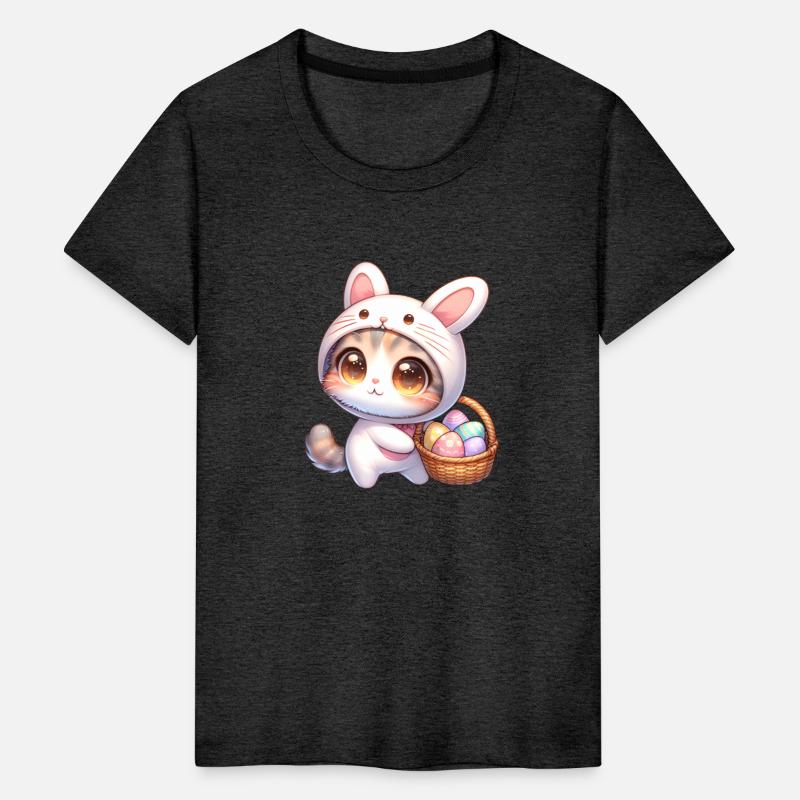 Cat In a Bunny Outfit With Easter Basket