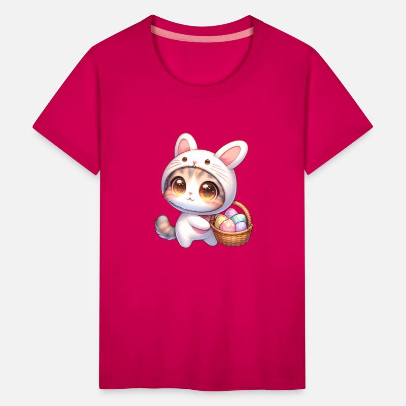 Cat In a Bunny Outfit With Easter Basket