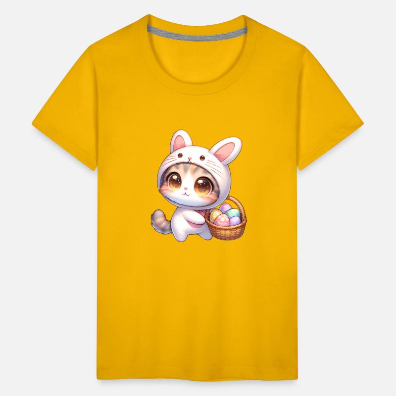 Cat In a Bunny Outfit With Easter Basket