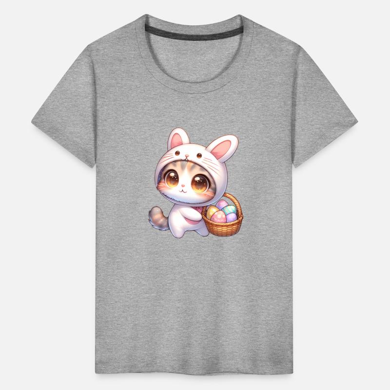 Cat In a Bunny Outfit With Easter Basket