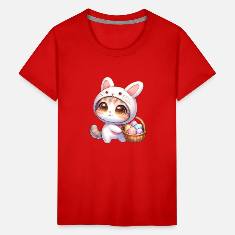 Cat In a Bunny Outfit With Easter Basket