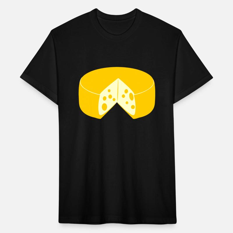 Cheese golden yellow with point cut out front view