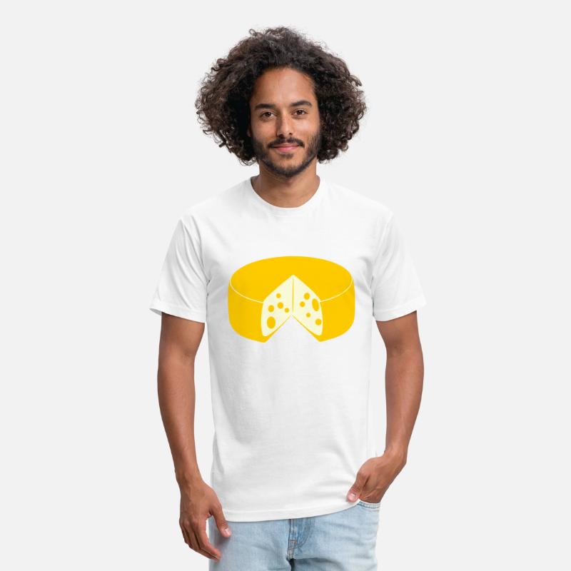 Cheese golden yellow with point cut out front view