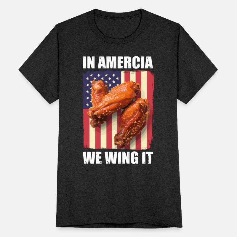 Chicken Wings USA Flag - In America We Wing It
