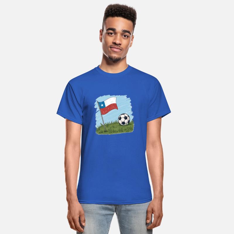 Chile flag and soccer ball