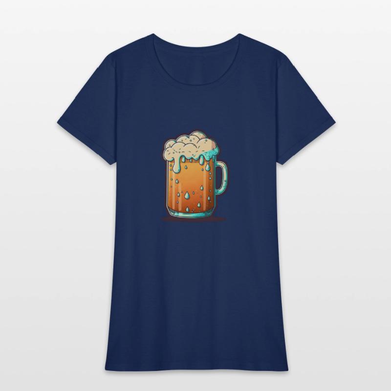 Chilled Overflowing Beer Mug Illustration