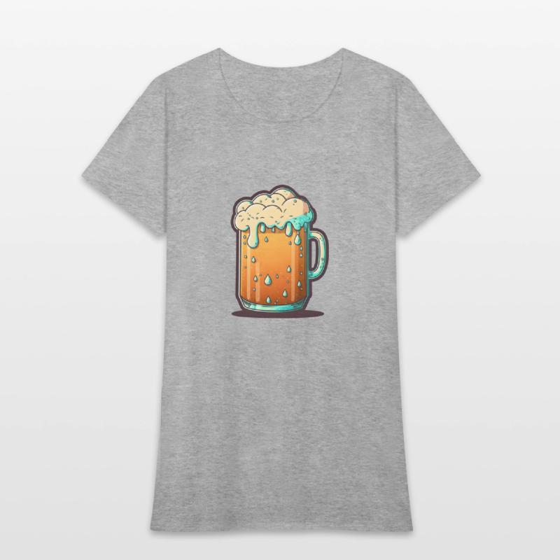 Chilled Overflowing Beer Mug Illustration
