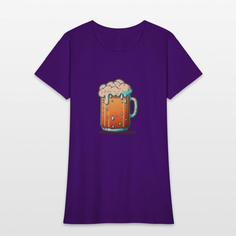 Chilled Overflowing Beer Mug Illustration