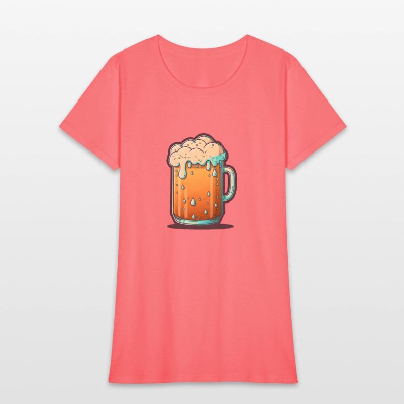 Chilled Overflowing Beer Mug Illustration