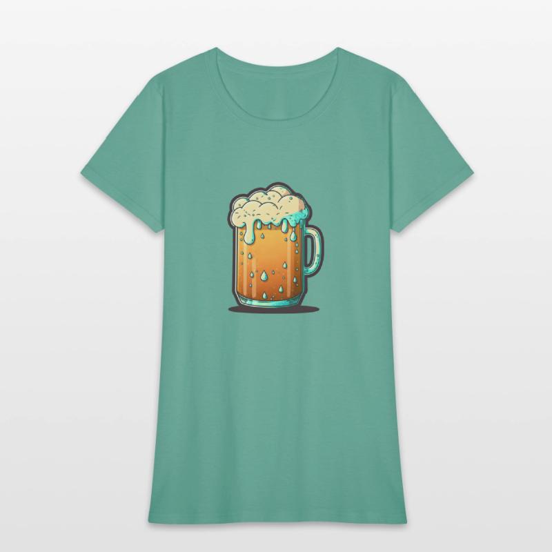 Chilled Overflowing Beer Mug Illustration