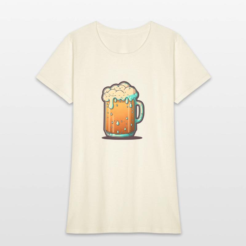 Chilled Overflowing Beer Mug Illustration