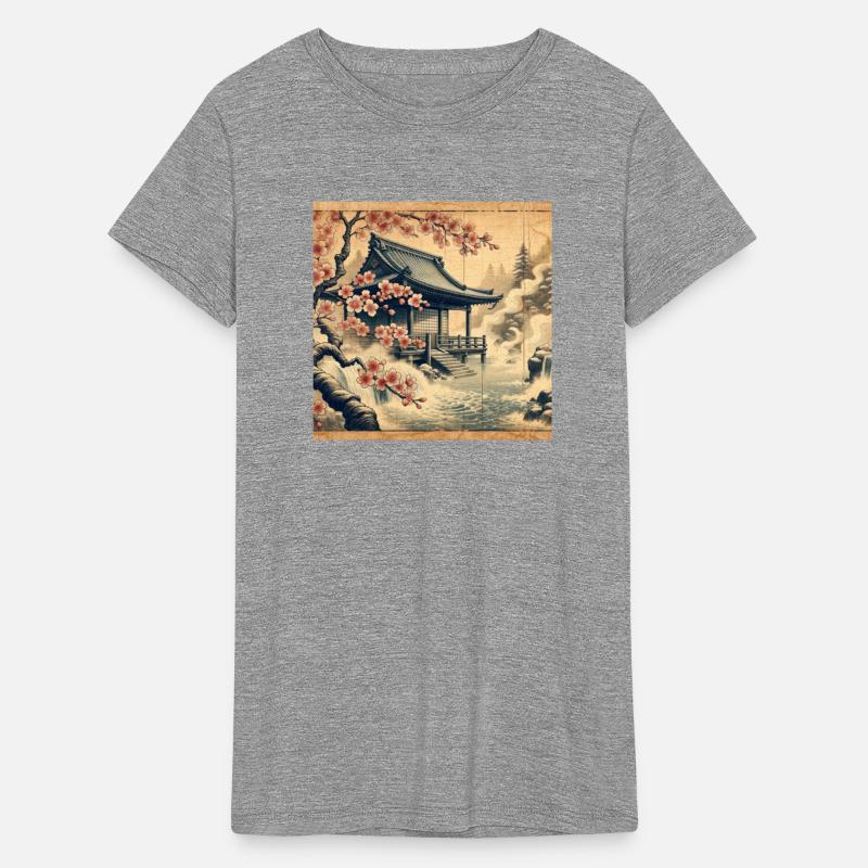 Classic Scenery Papyrus Scroll Onsen Japanese Art