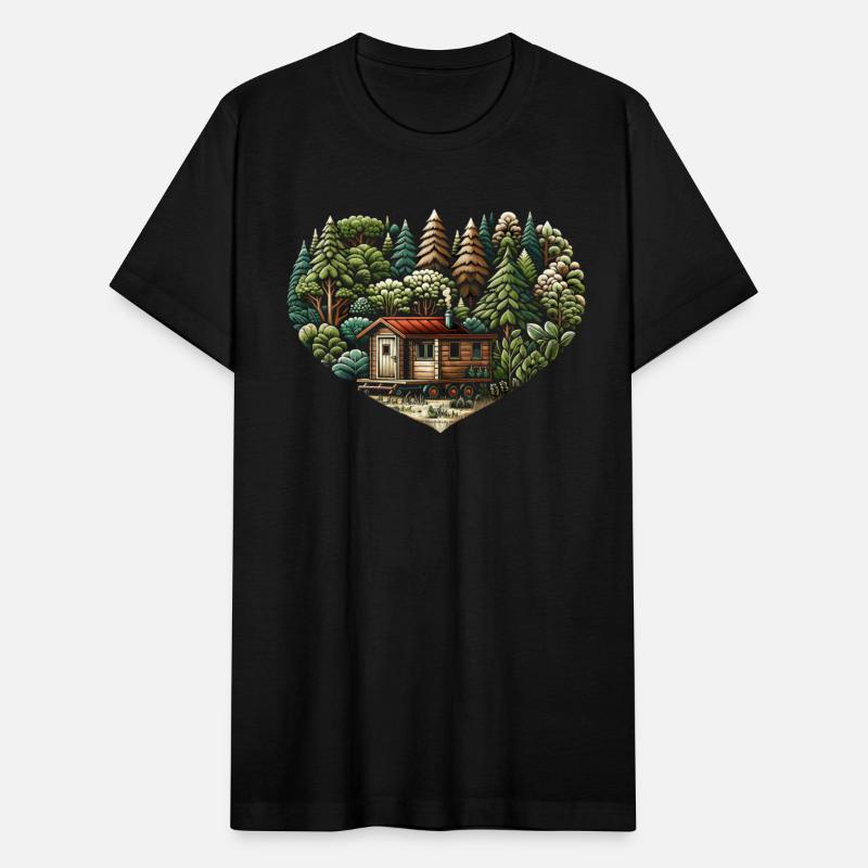 close to nature living in a cabin in the forest