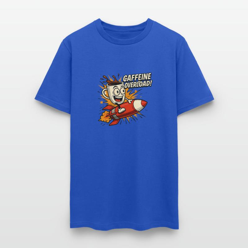 Coffee cup riding a rocket