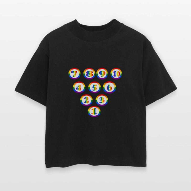 Colorful Bowling Pins Numbers With Raibow colors.