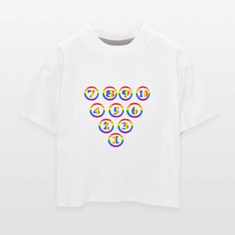 Colorful Bowling Pins Numbers With Raibow colors.