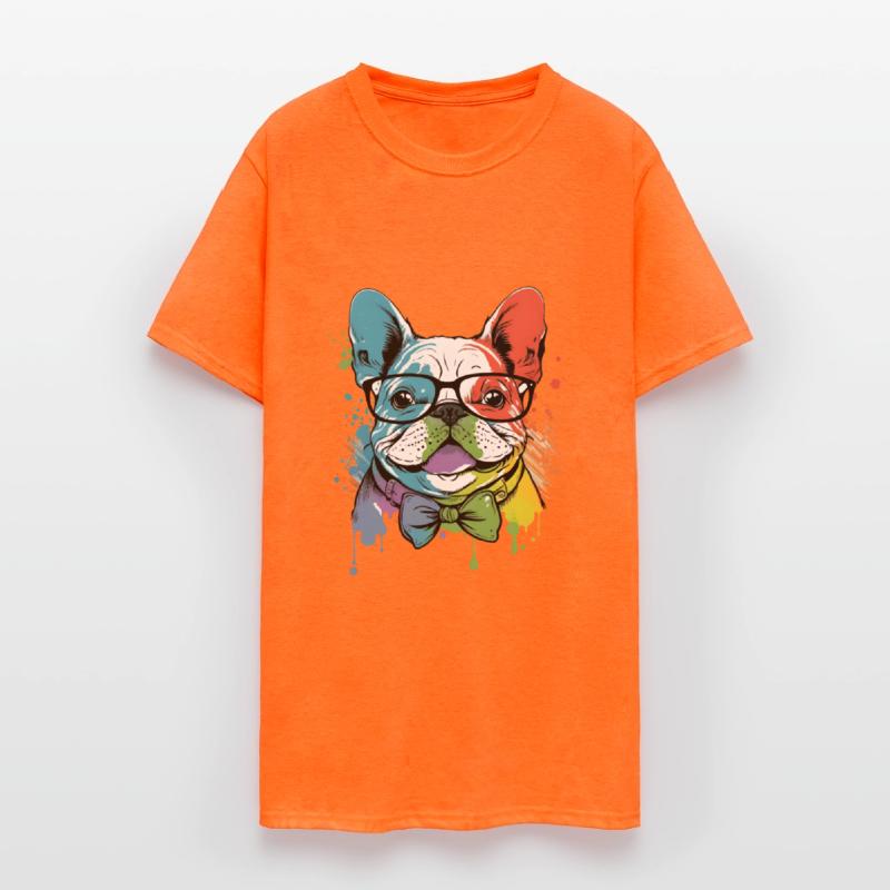 Colorful Kawaii Bulldog Hipster