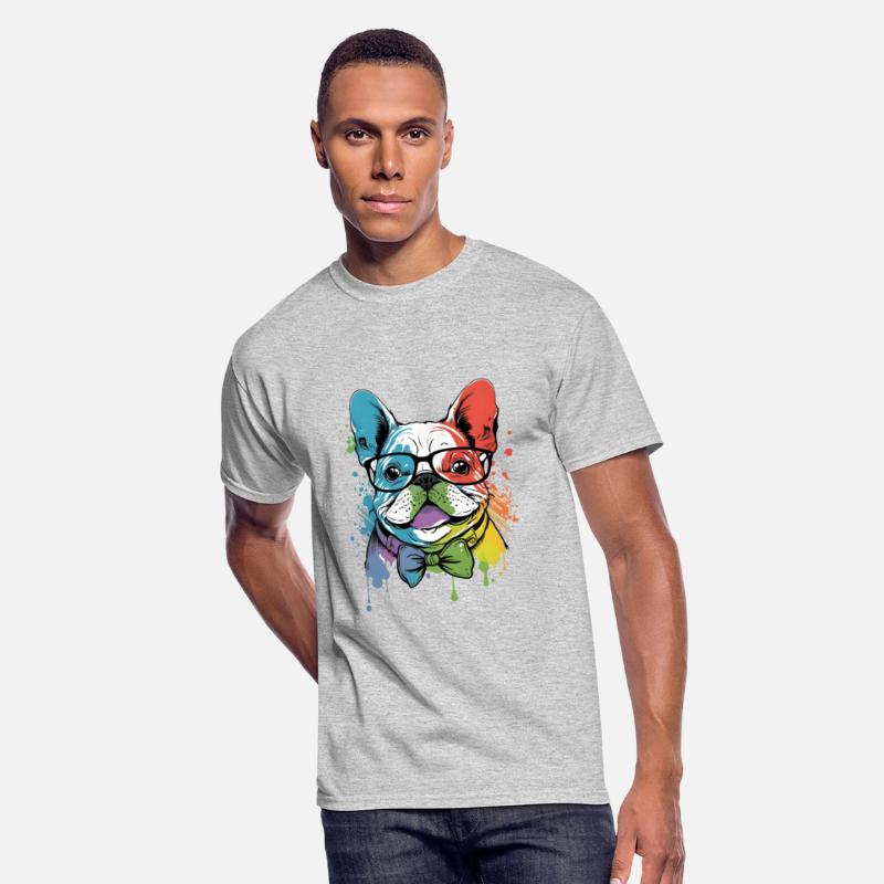 Colorful Kawaii Bulldog Hipster