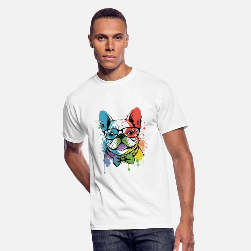 Colorful Kawaii Bulldog Hipster