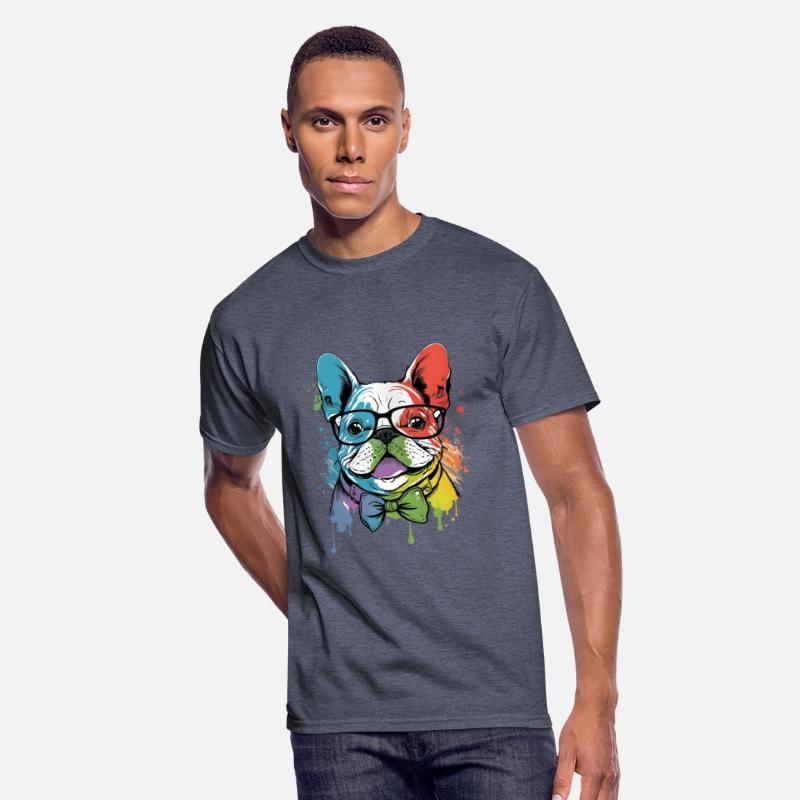 Colorful Kawaii Bulldog Hipster