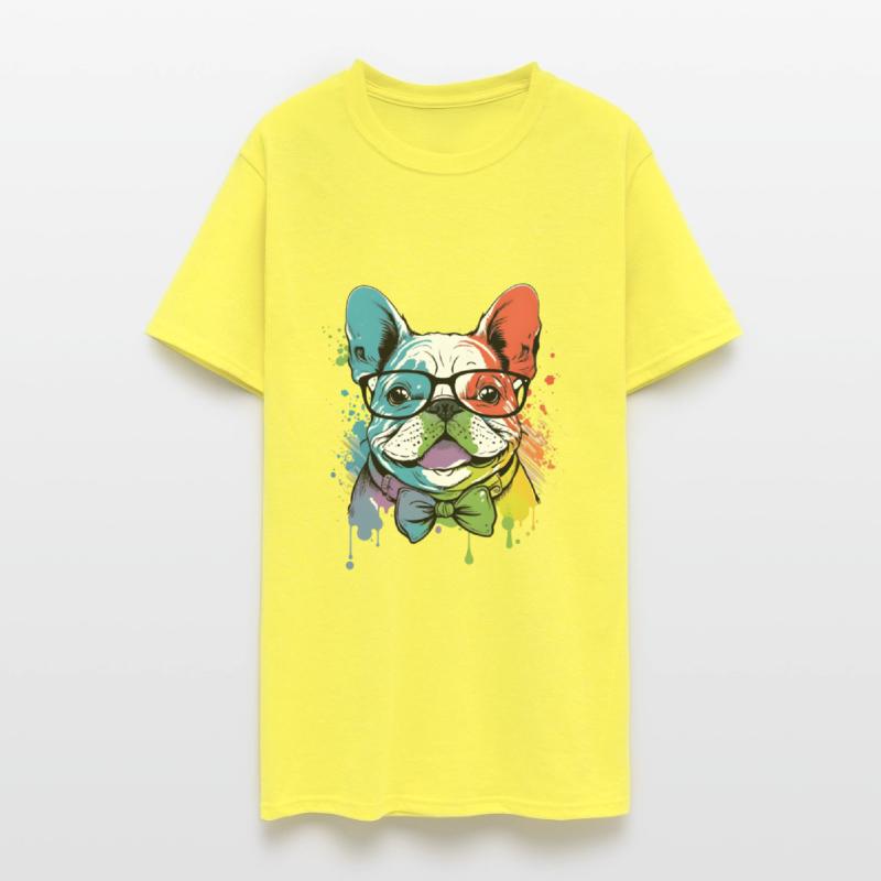 Colorful Kawaii Bulldog Hipster