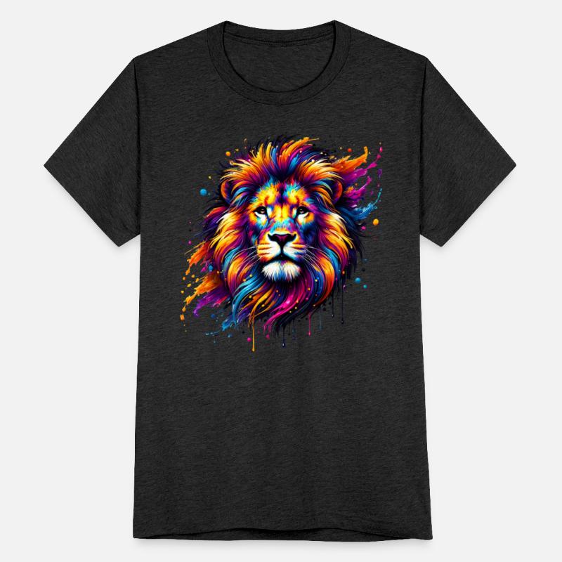Colorful Lion Head Art