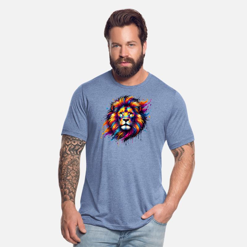 Colorful Lion Head Art