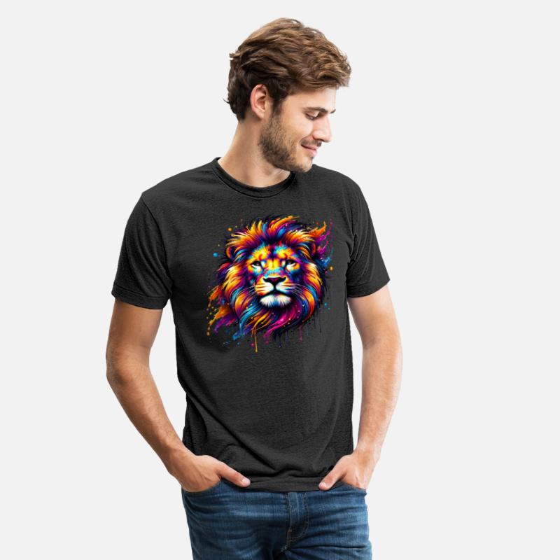 Colorful Lion Head Art