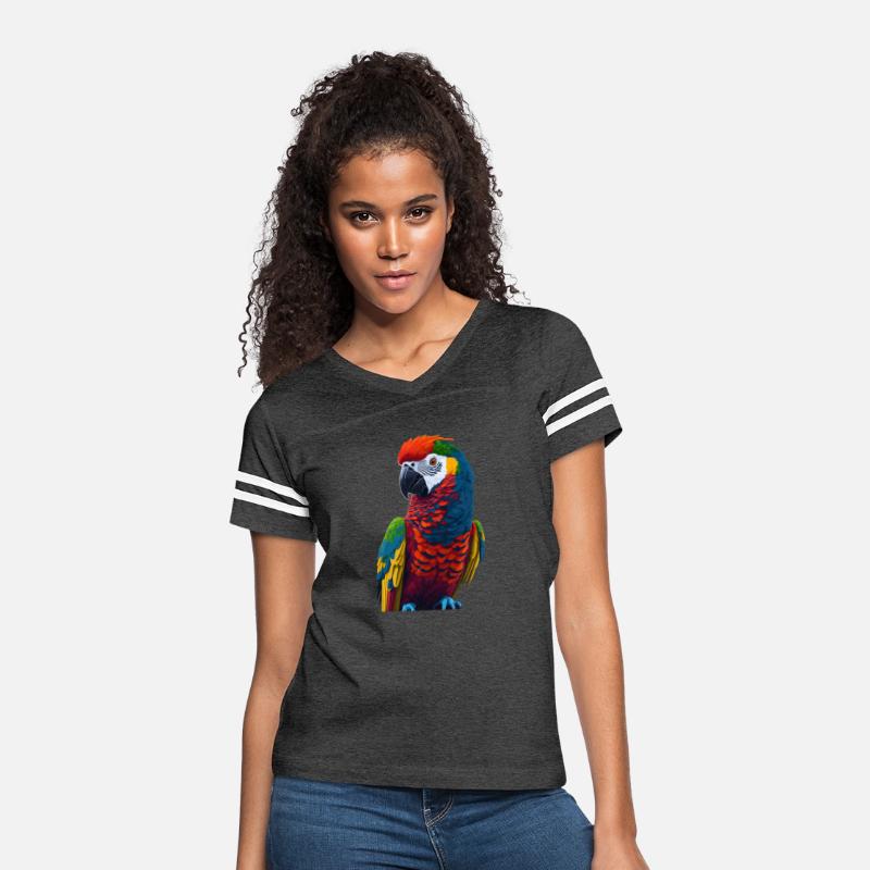 Colorful parrot head illustration