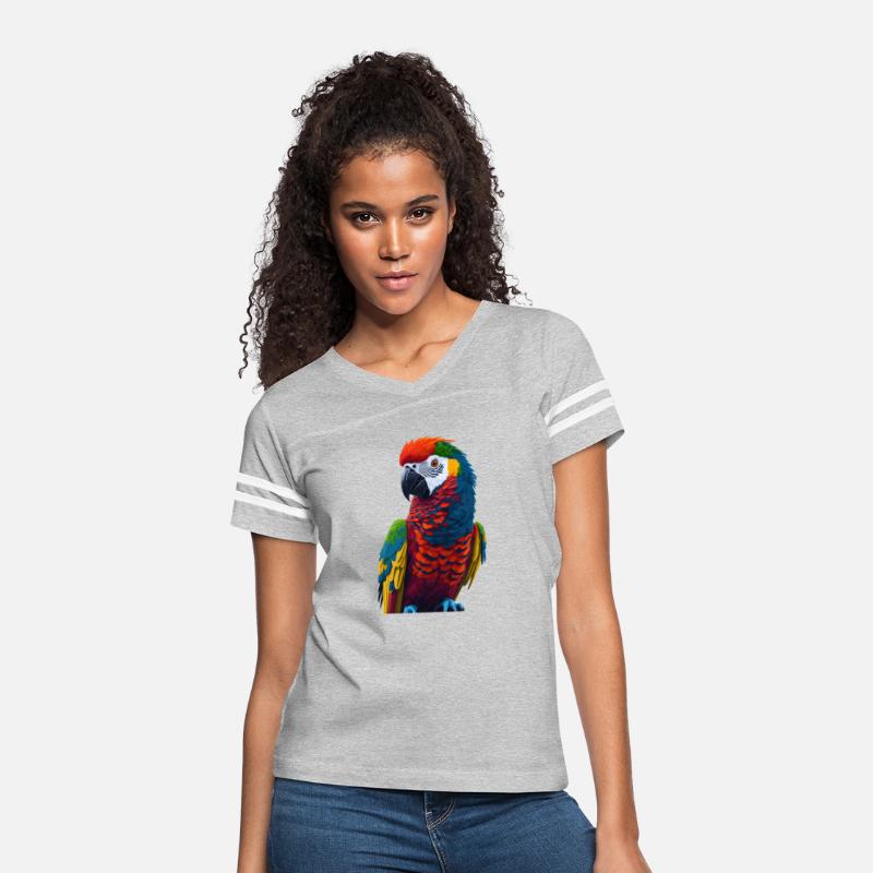 Colorful parrot head illustration