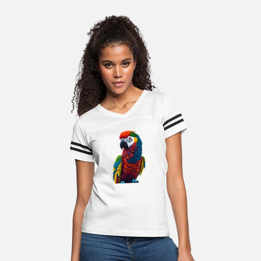 Colorful parrot head illustration